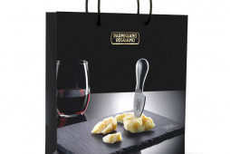 Borsa in carta kraft con manici in cotone Borsa in carta kraft con manici in cotone